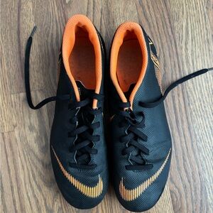 Nike Black and Orange Soccer Shoes